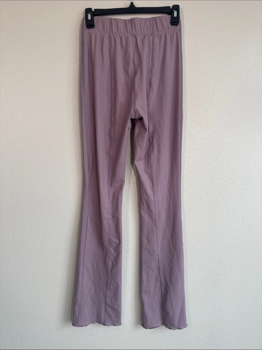 Free People Movement Ribbed Flare Lace Up Pant in Purple - XS